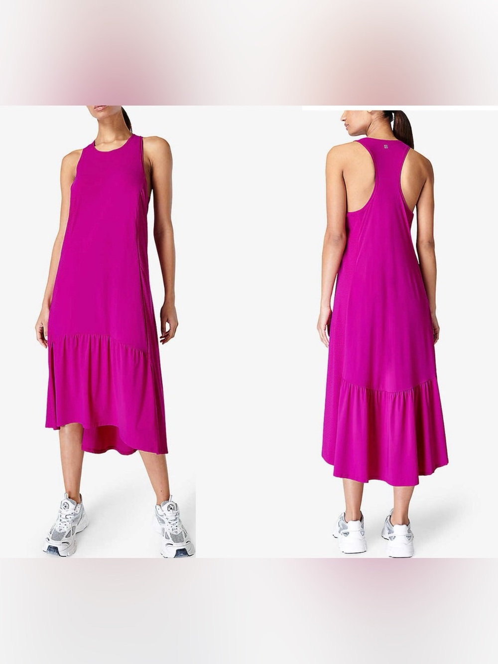 Sweaty Betty Explorer Ace Midi Dress Racerback Purple Pink Athletic Medium